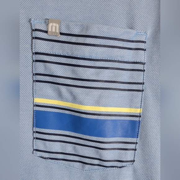 Travis Mathew Mens Golf Polo Light Blue Medium The River Club - Picture 7 of 9